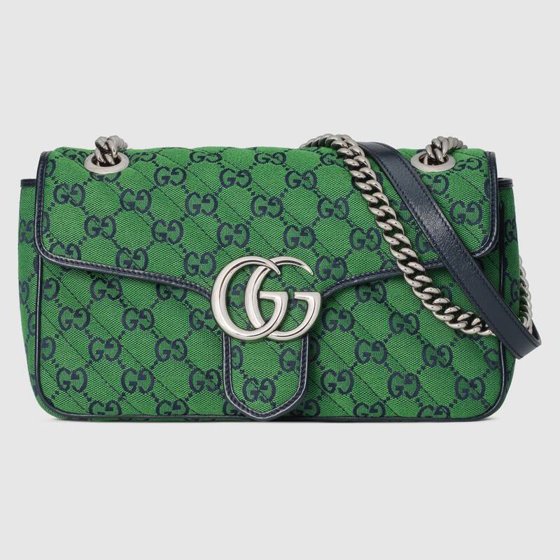 Gucci GG Marmont Small Matelasse Shoulder Bag 443497 Green